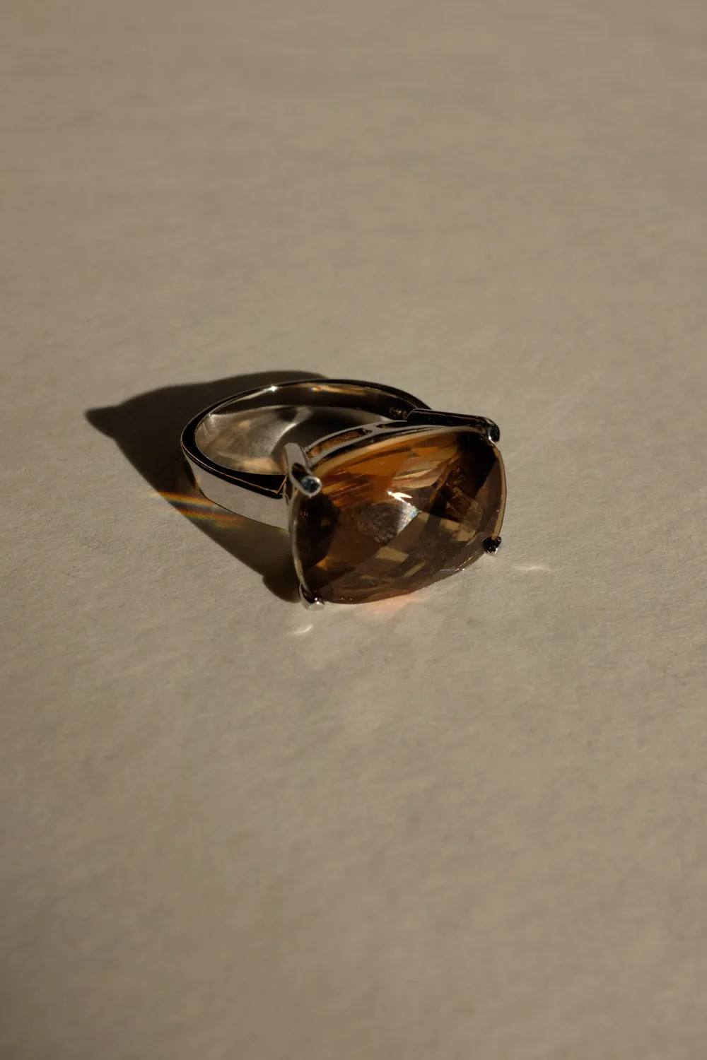 0018_SILVER 925 BROWN BOLD RING