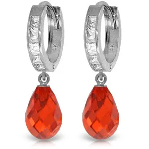 11.1 Carat 14K Solid White Gold Naturalivete Cubic Zirconia Earrings