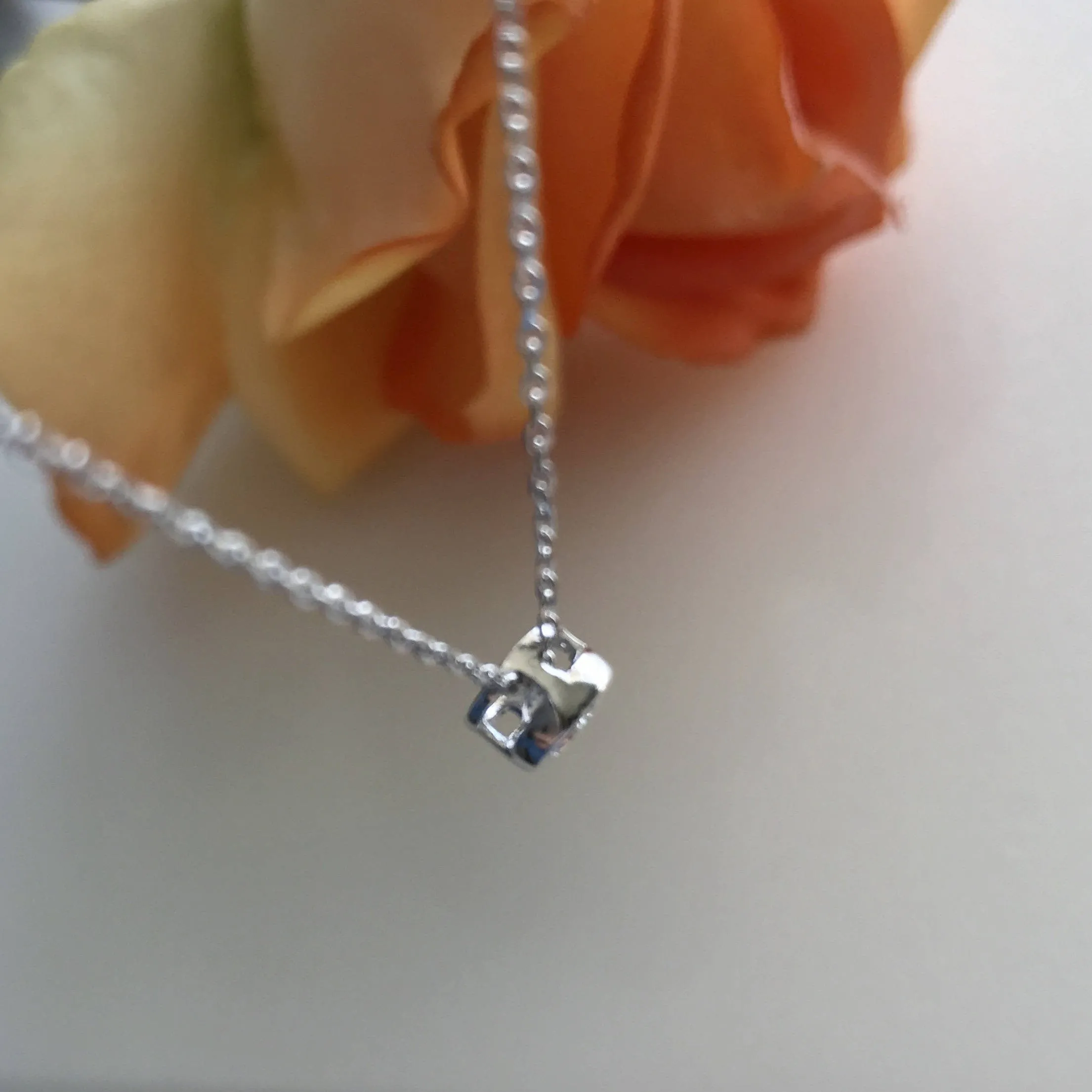 1/2 ct Dainty Bezel Necklace