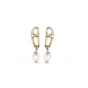 18K Gold Plated Pearl And Match Earrings PEN0918BPLORO