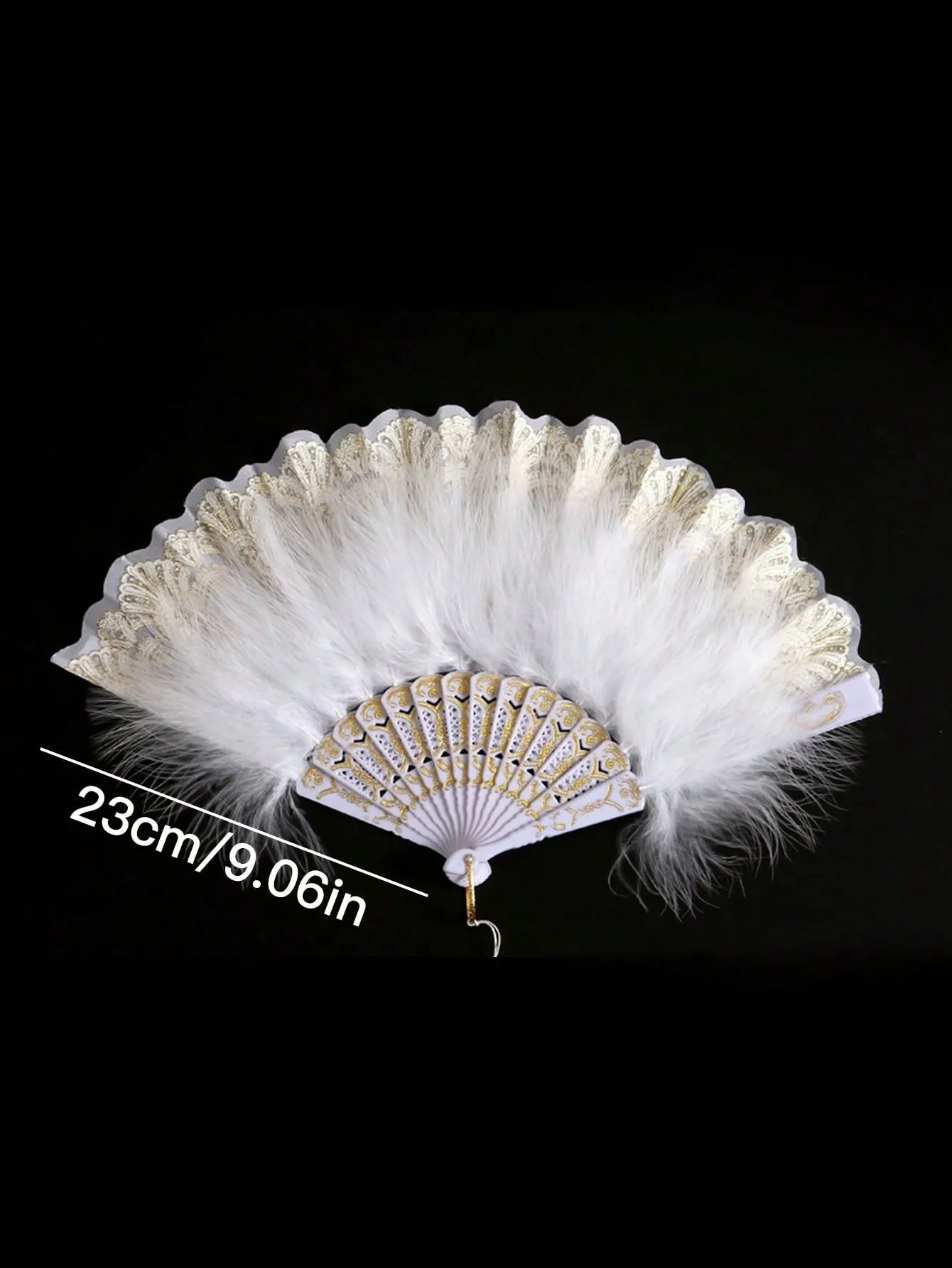 1pc Classical Dancing Cheongsam Style Palace Fan, Bridal Fan With A Delicate Sense (Randomly Printed Pattern)