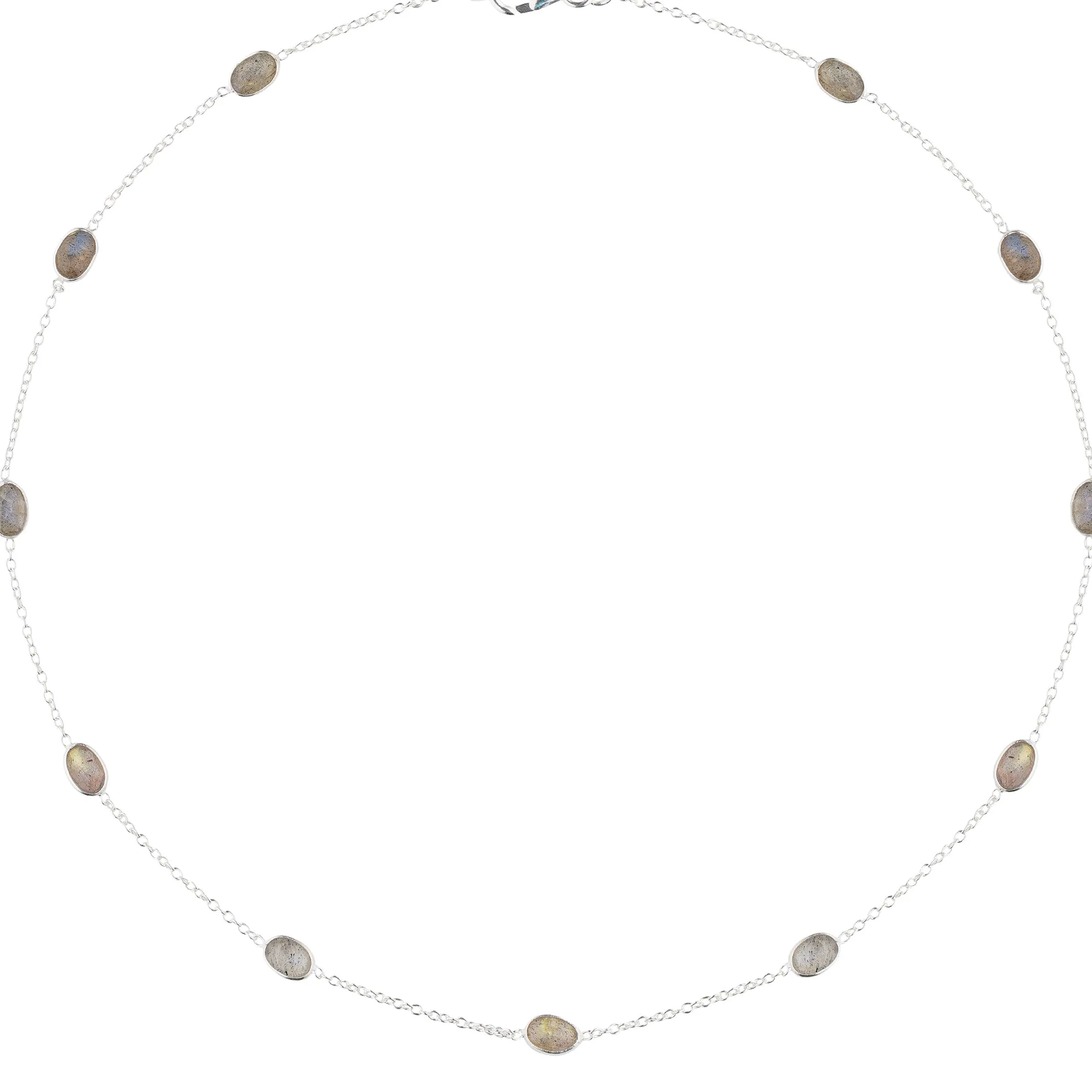 925 Sterling Silver Necklace - Mix Cut Stone