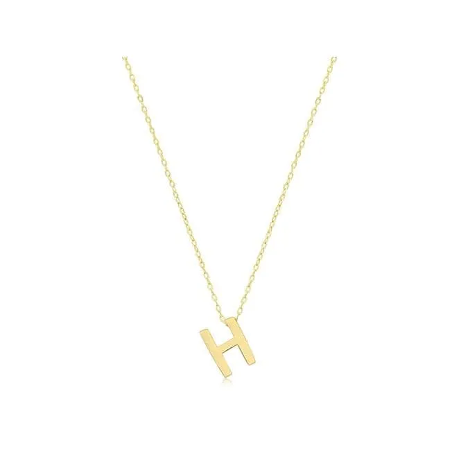 9ct Yellow Gold Initial Necklace NK435/H