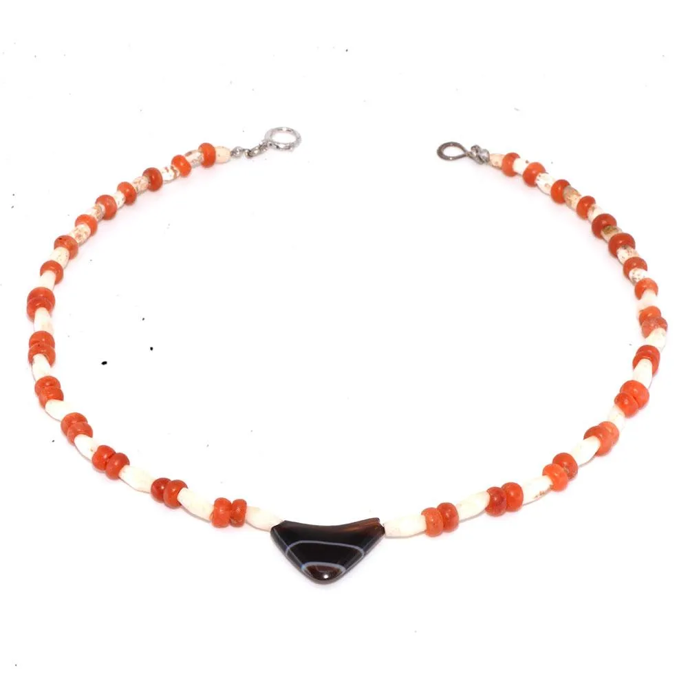 A Bactrian Carnelian & Agate Bead Necklace, ca. 2nd millennium BCE