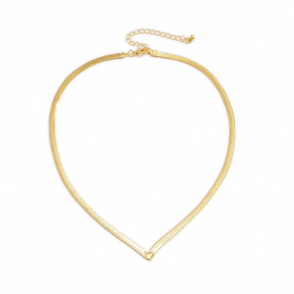 Accessories Retro Hip-hop Style Flat Snake Bone Chain Necklace