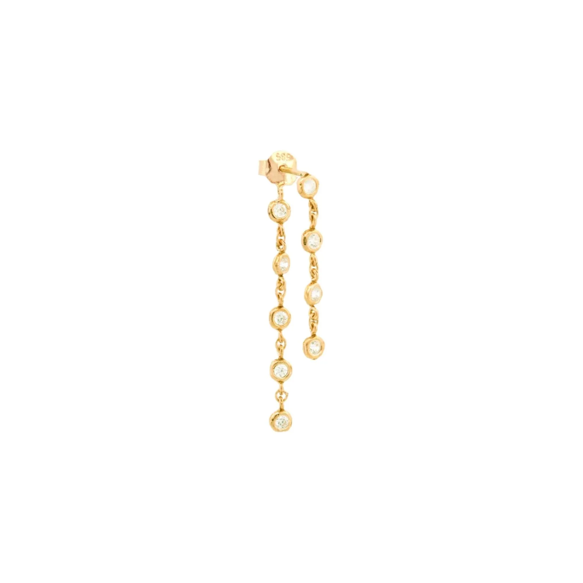 All the way earring - Gold 14K with zircon