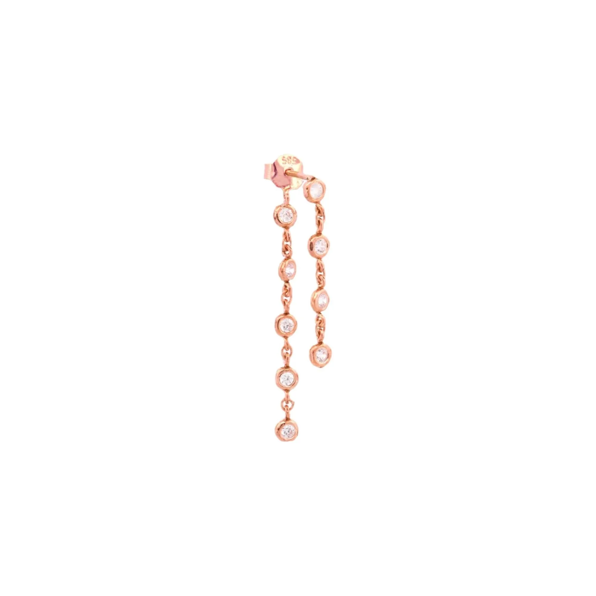 All the way earring - Gold 14K with zircon