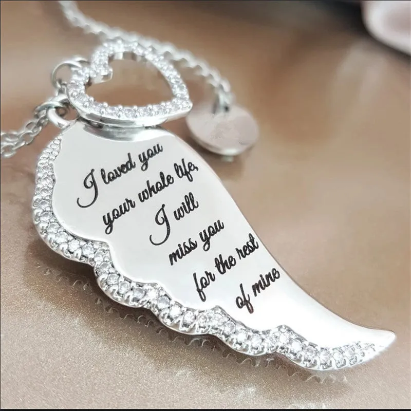 Angel Wings Wings Letter Heart Pendant