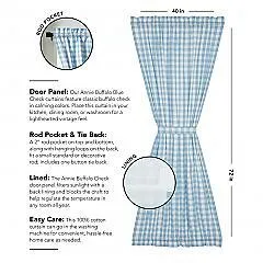 Annie Buffalo Blue Check Door Panel 72x40