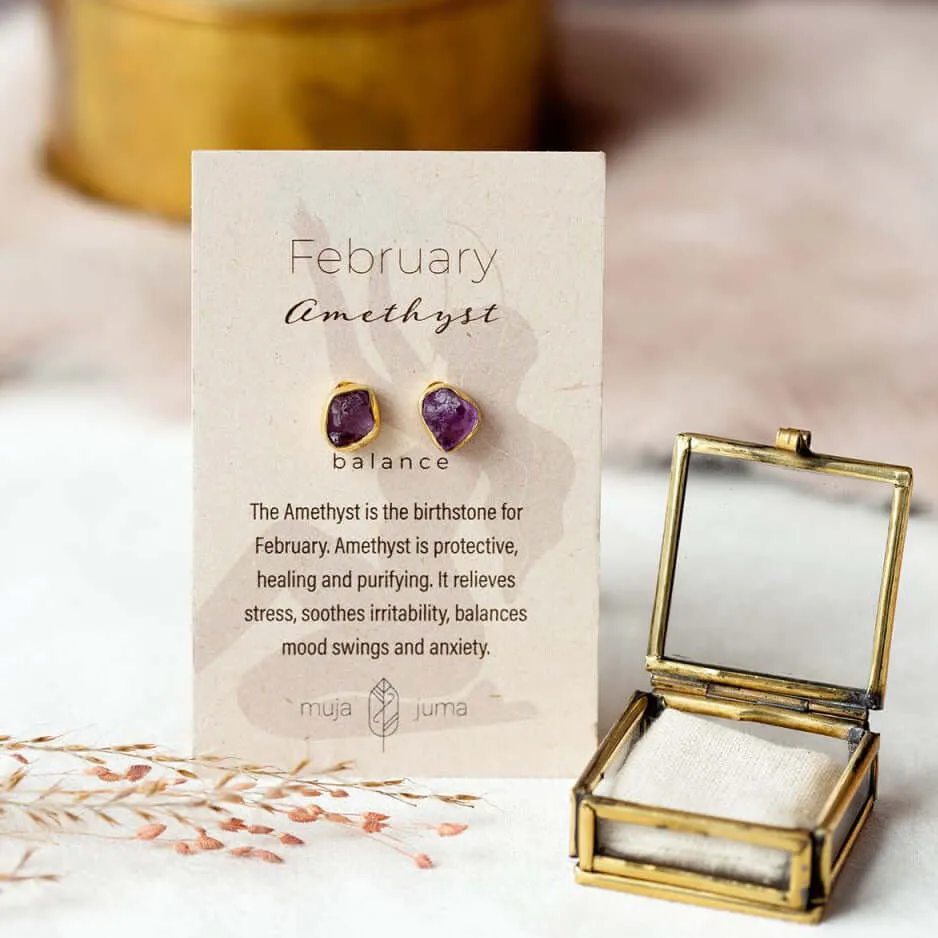 Birthstone Stud Earrings