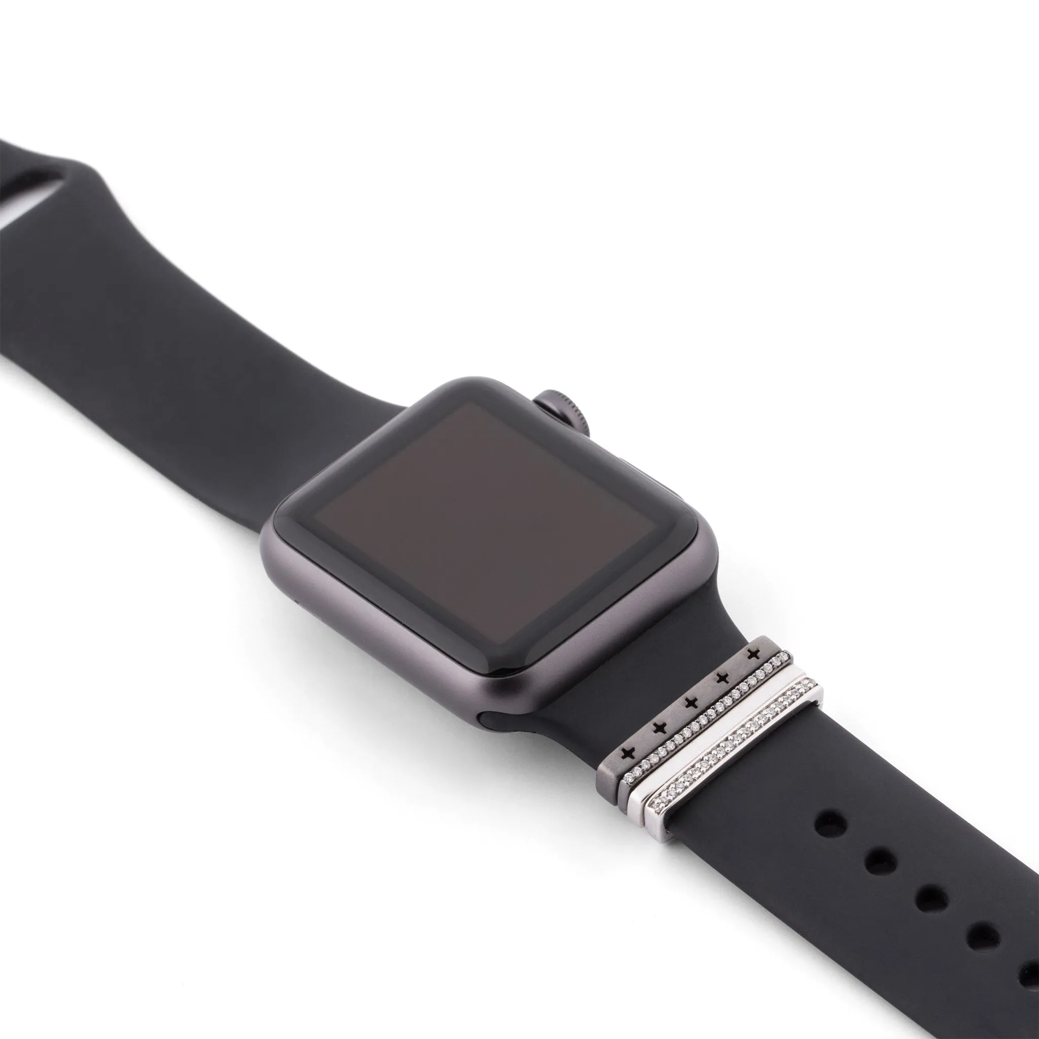 black rhodium glam stack™ • Apple Watch & Fitbit band accessory