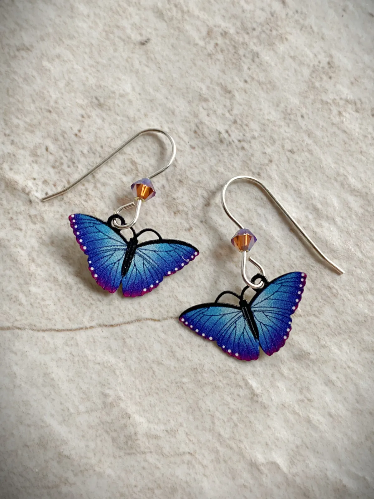 Blue & Purple Butterfly Dangles by Sienna Sky