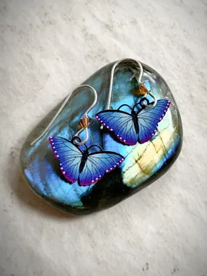 Blue & Purple Butterfly Dangles by Sienna Sky