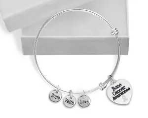 Bone Cancer Heart Retractable Charm Bracelets