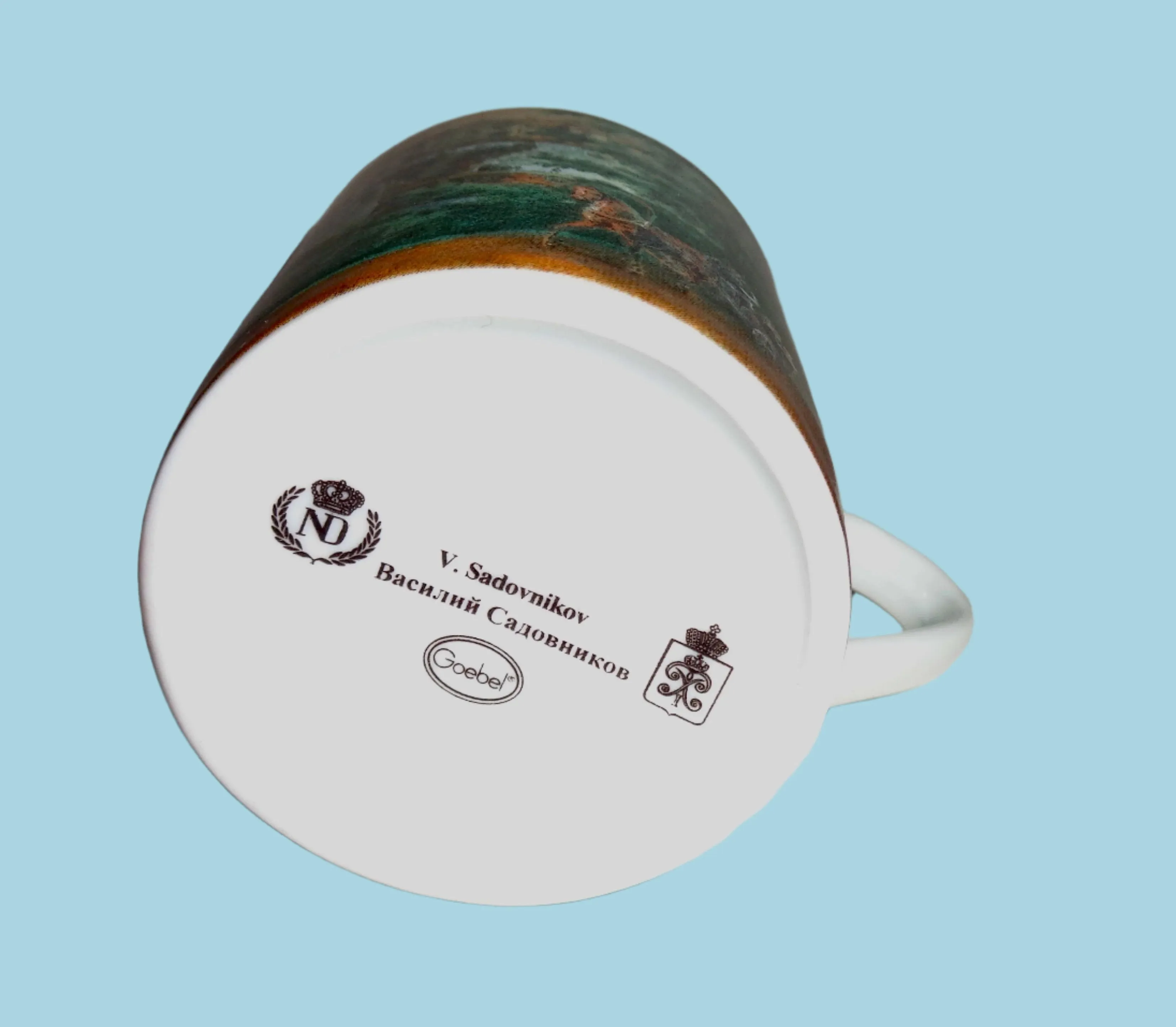 Boxed Goebel Espresso Cup And Saucer Printed With V Sadovnikov Peterhof Palace