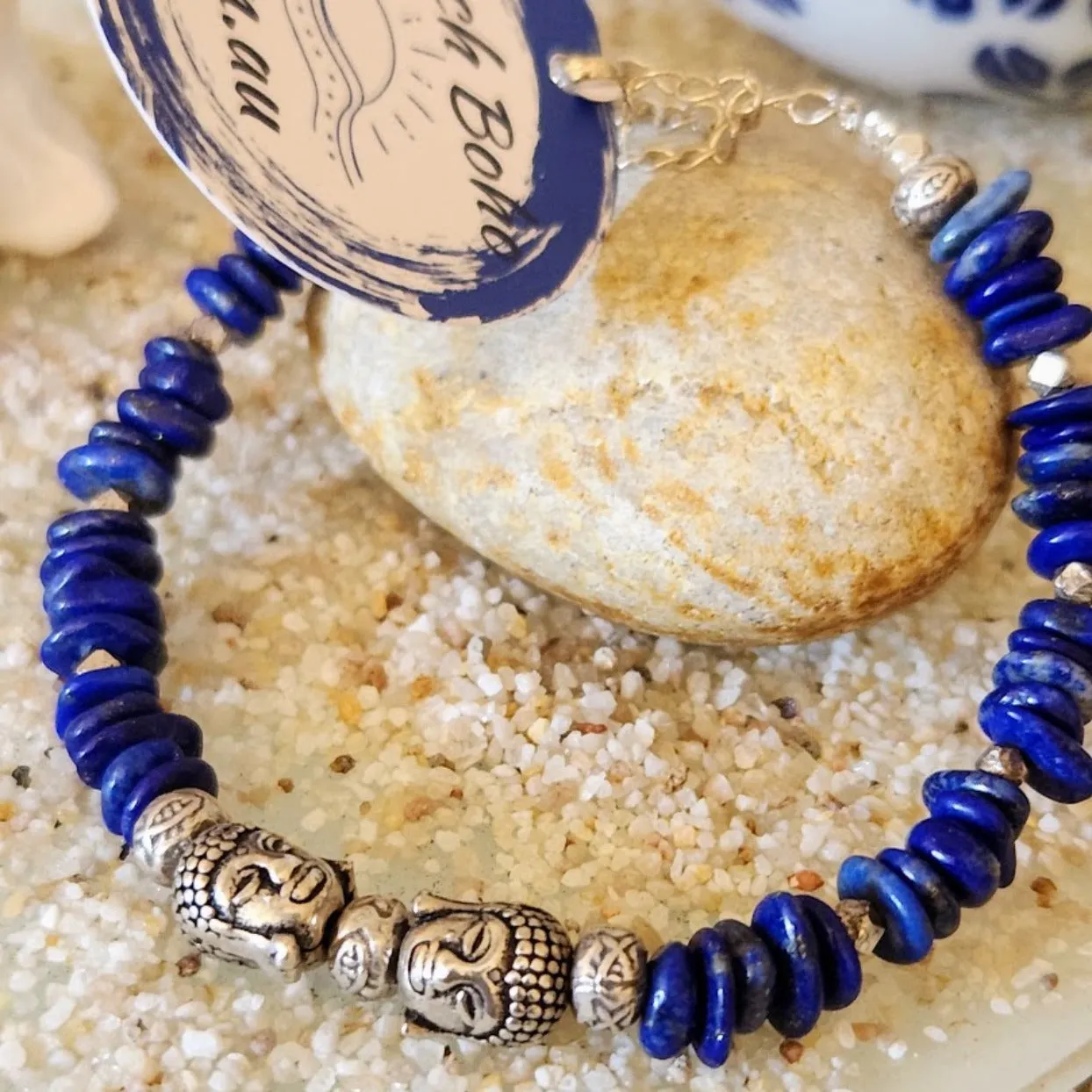 BUDDHA - LAPIS LAZULI HILLTRIBE BRACELET