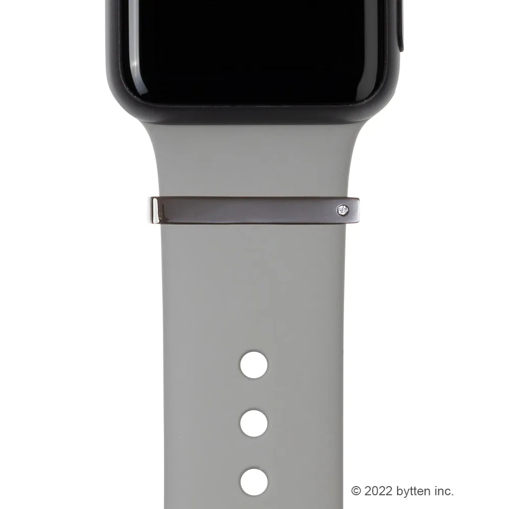 BYOB™ - black rhodium stacking rings • Apple Watch & Fitbit band accessory