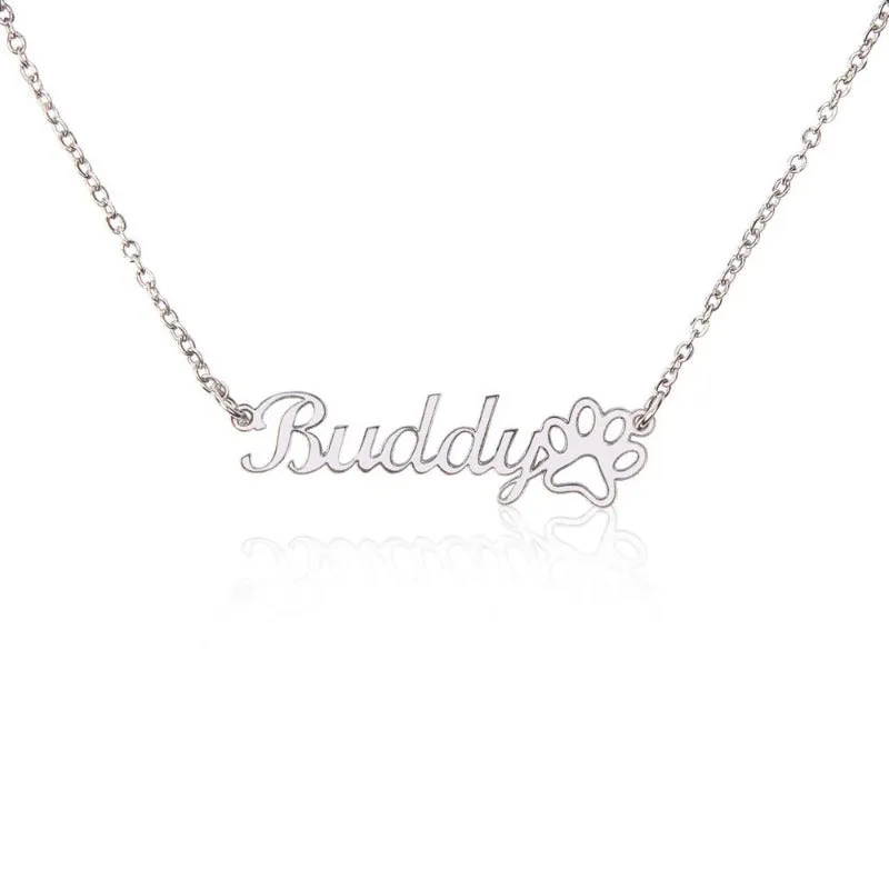 Cat Name Necklace - Personalized Cat Lover Jewelry