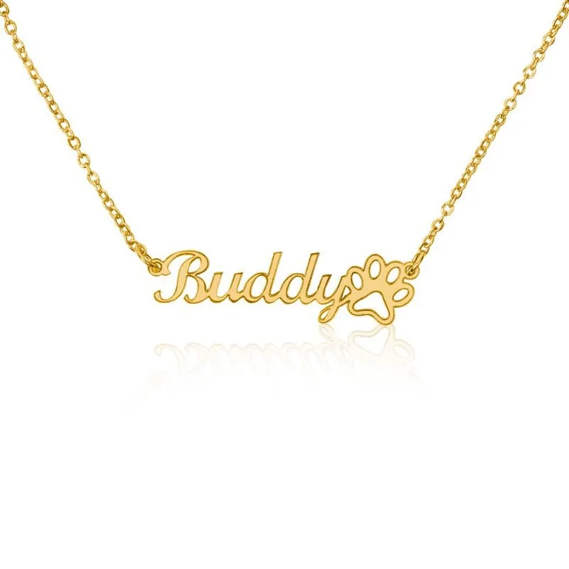 Cat Name Necklace - Personalized Cat Lover Jewelry