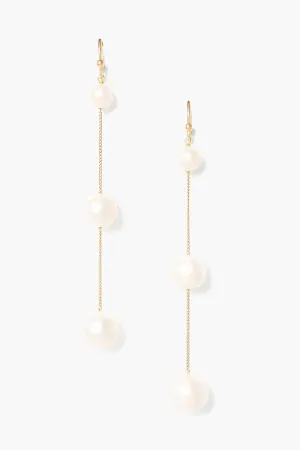 Chan Luu Tiered Floating Pearl Earrings