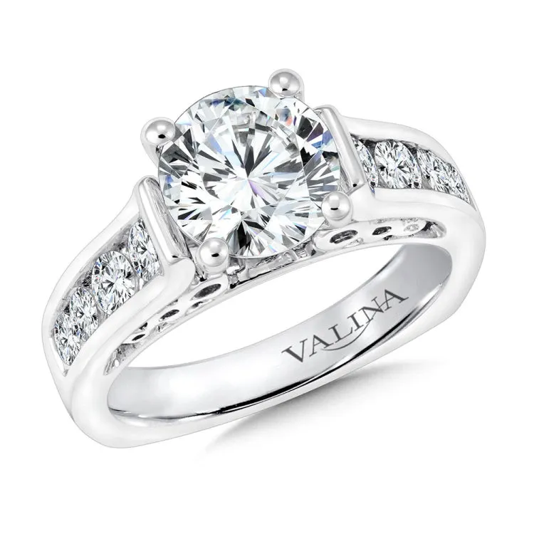 Channel Diamond Engagement Ring