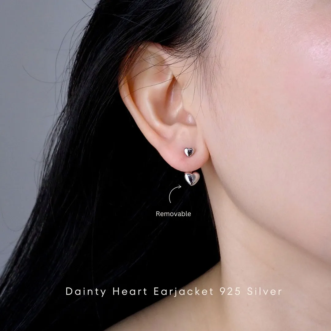 Dainty Heart Earjacket 925 Silver