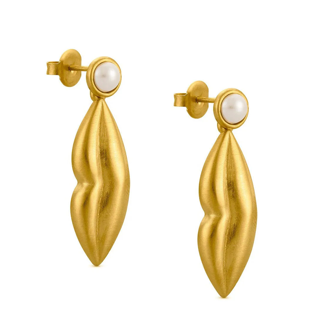 Dali Pearl Lips Earrings