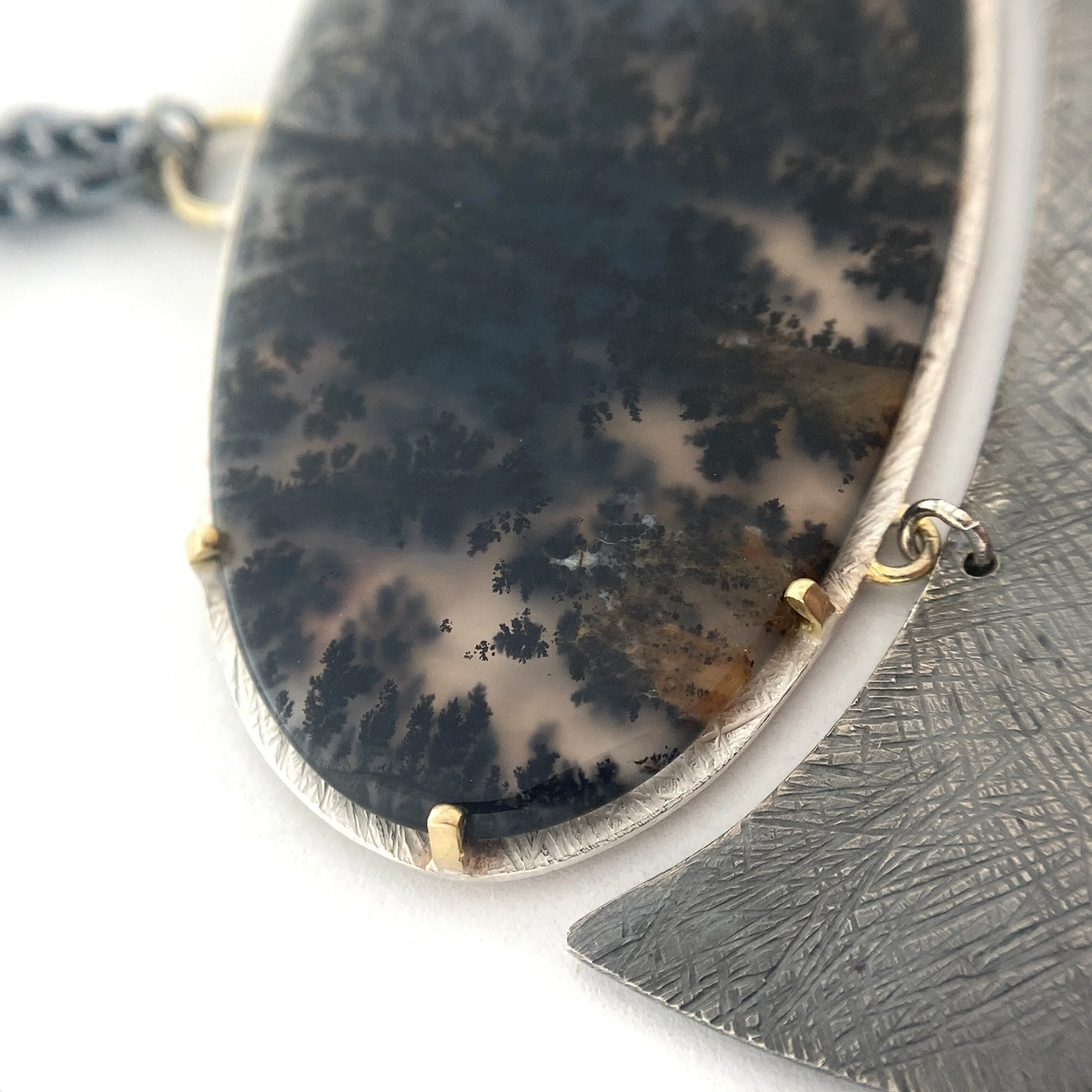 Dendritic Agate Statement Necklace