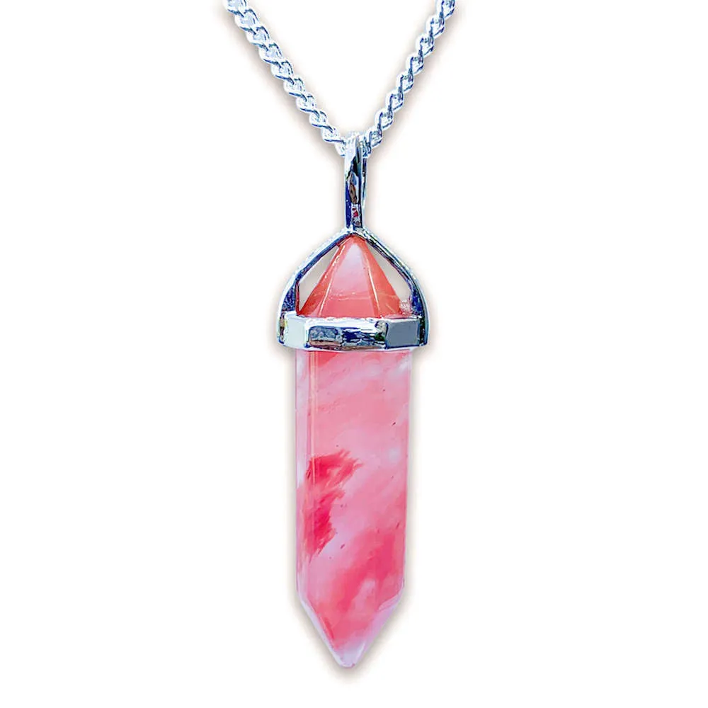 Double Point Gemstone Necklace