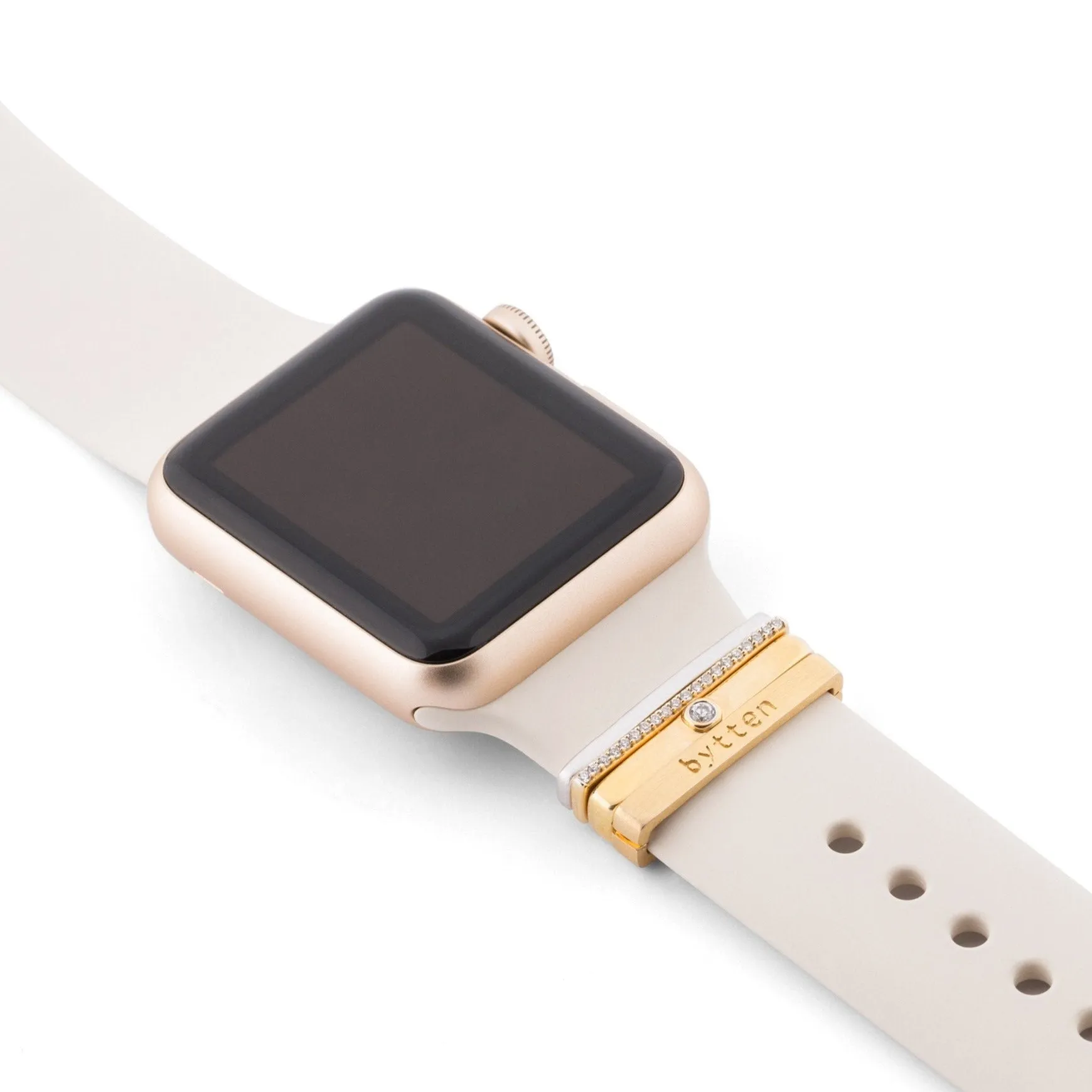 engravable gold glam stack™ • Apple Watch & Fitbit band accessory