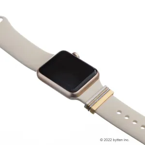 engravable gold luxe glam stack™ • Apple Watch & Fitbit band accessory