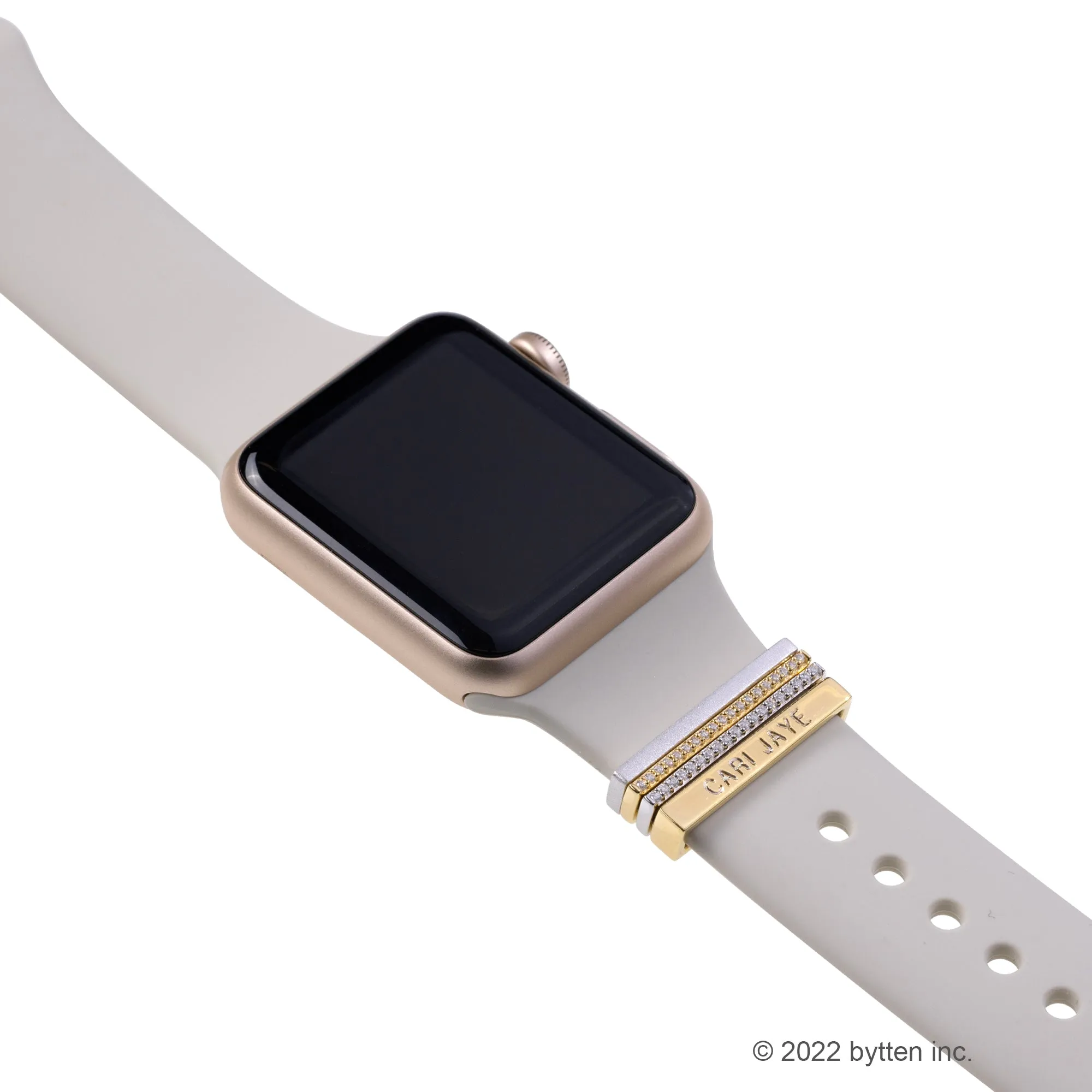 engravable gold luxe glam stack™ • Apple Watch & Fitbit band accessory