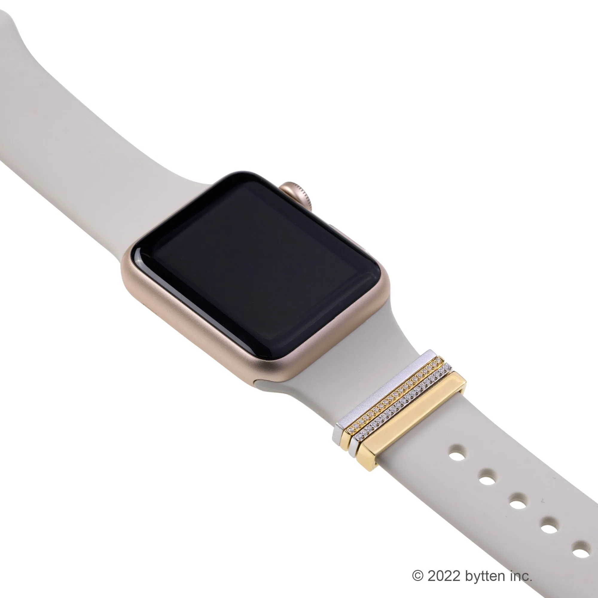 engravable gold luxe glam stack™ • Apple Watch & Fitbit band accessory