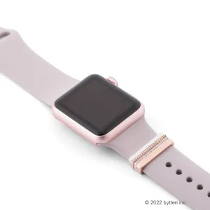 engravable rose gold glam stack™ • Apple Watch & Fitbit band accessory