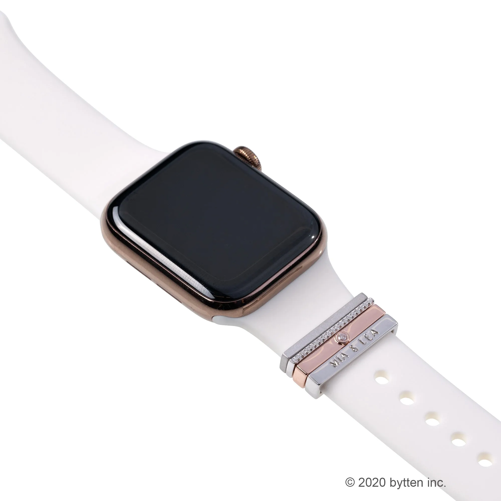 engravable rosie gold glam stack™ • Apple Watch & Fitbit band accessory