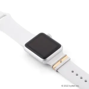 engravable silver glam stack™ • Apple Watch & Fitbit band accessory