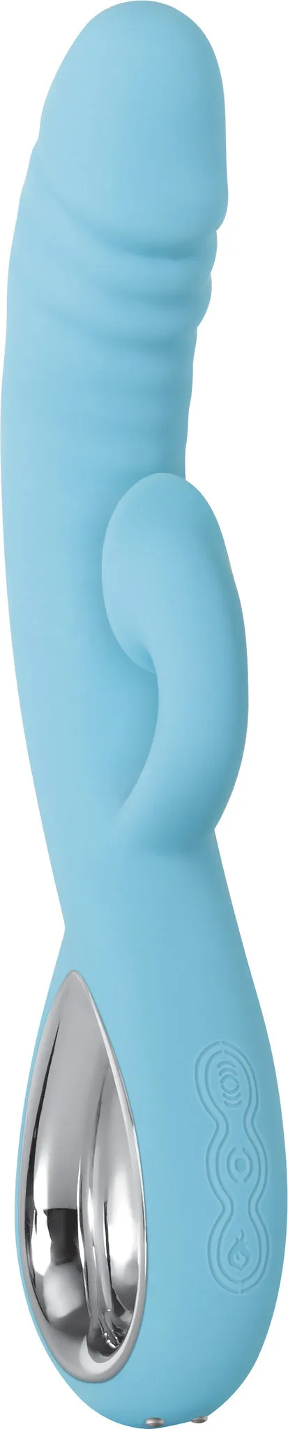 Evolved Triple Infinity Vibrator W- Suction Blue