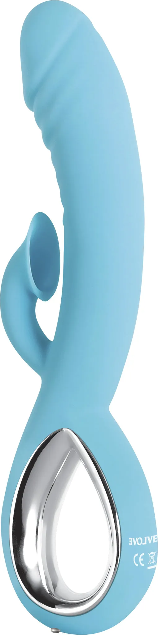 Evolved Triple Infinity Vibrator W- Suction Blue