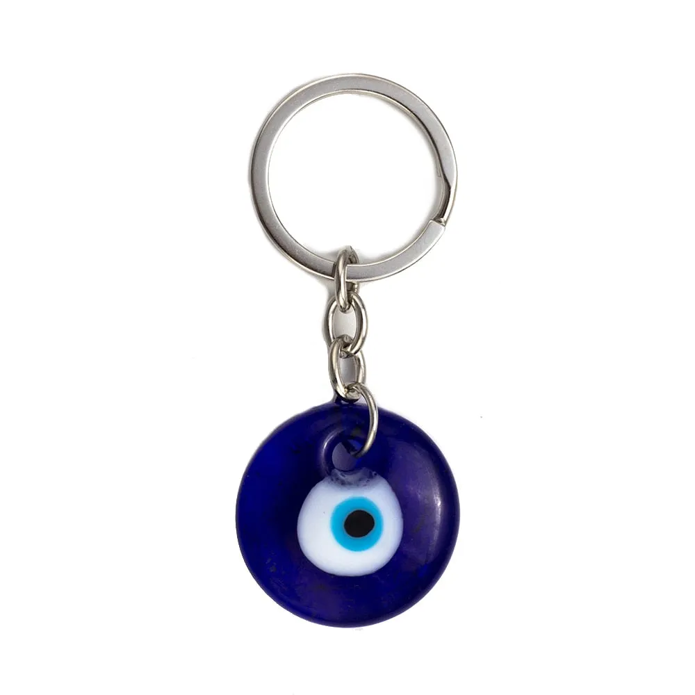 Eye Camel Starfish Charm Evil Eye Keychain Alloy Silver Color Ring Car Keyring Key Chain Holder