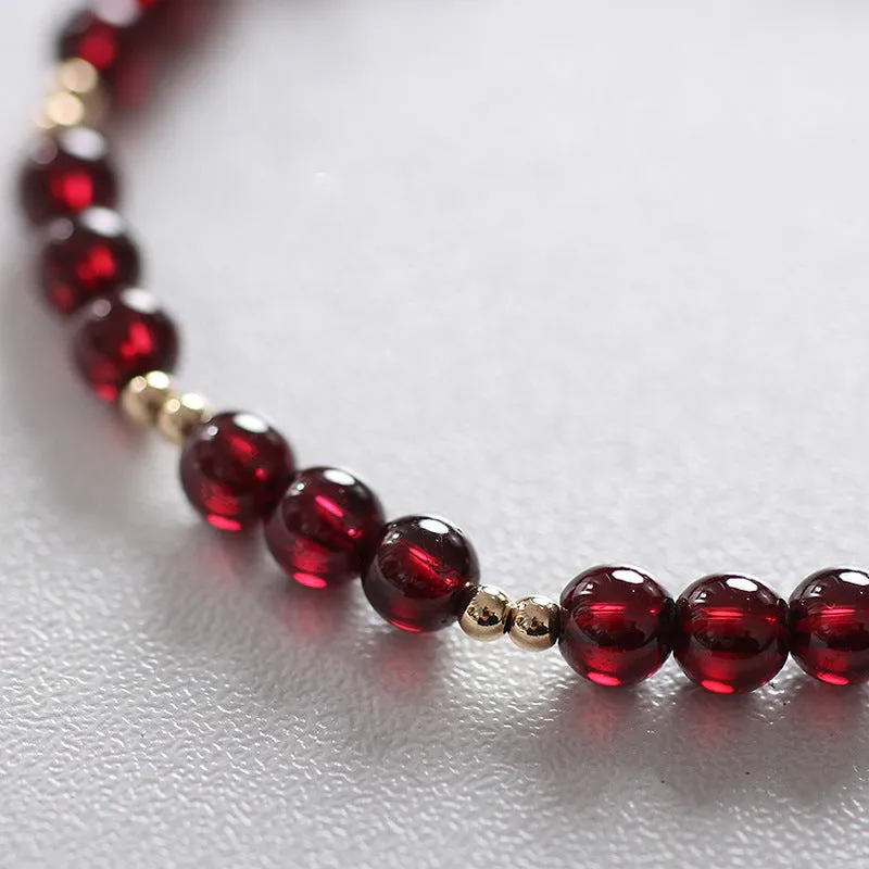 Fashion Retro Ladies Simple Garnet Bracelet