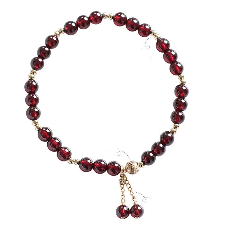 Fashion Retro Ladies Simple Garnet Bracelet