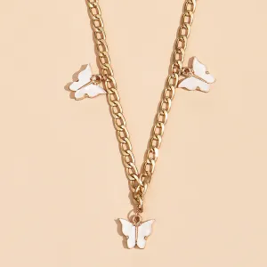 Fashion Simple Personality Butterfly Pendant Multilayer Women's Necklace