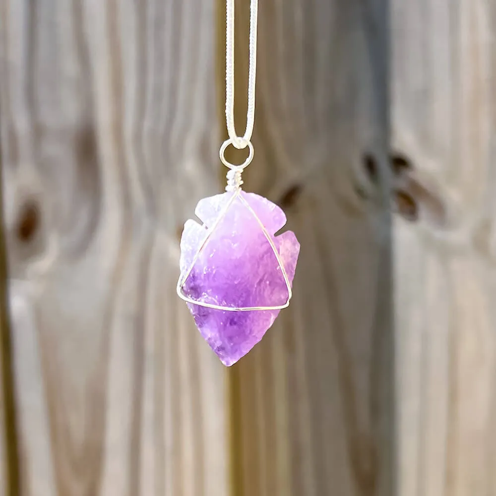 Gemstone Arrowhead Pendant Necklace