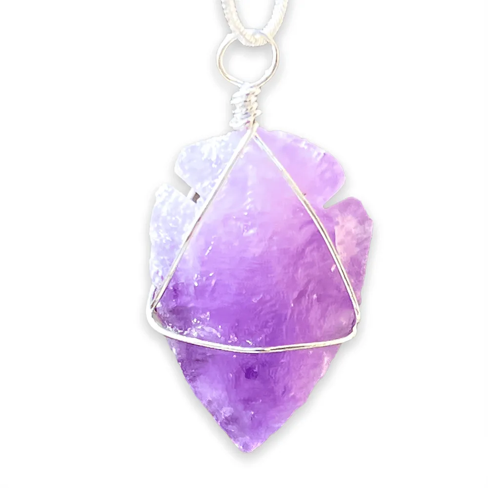 Gemstone Arrowhead Pendant Necklace