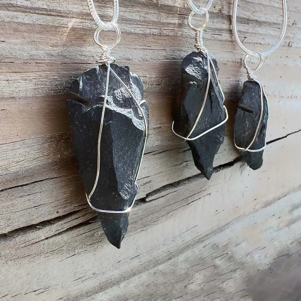 Gemstone Arrowhead Pendant Necklace