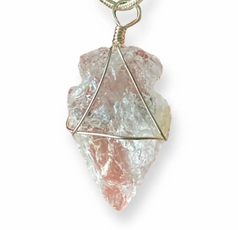 Gemstone Arrowhead Pendant Necklace