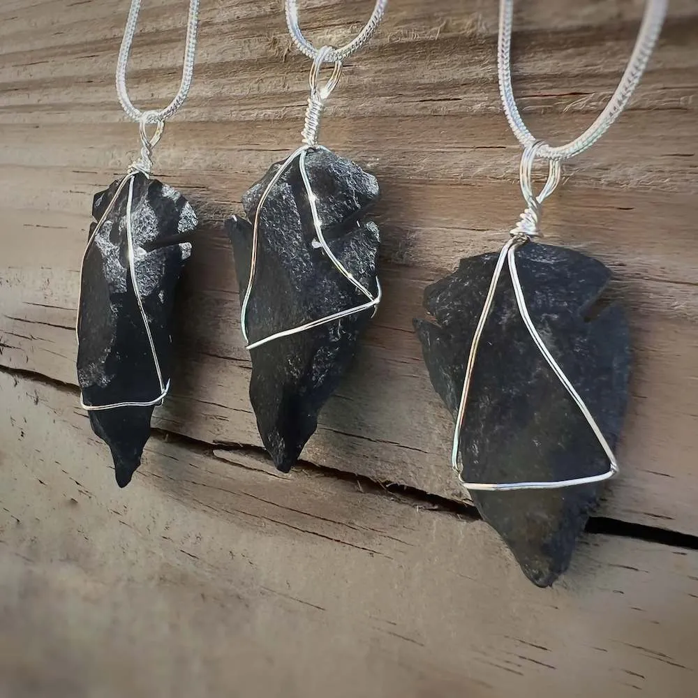 Gemstone Arrowhead Pendant Necklace