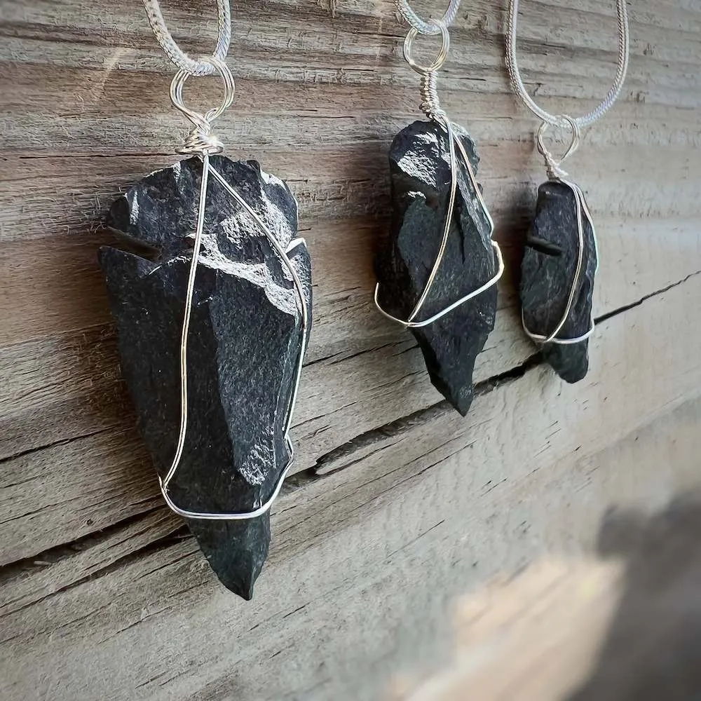 Gemstone Arrowhead Pendant Necklace