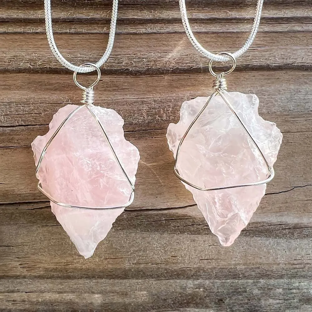 Gemstone Arrowhead Pendant Necklace