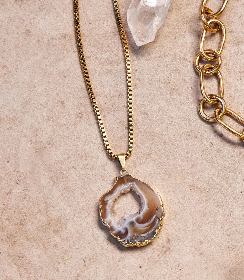 Geode Pendant Necklace